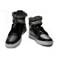 2013 Supra TK Society Men Black Sliver Plaid Leather Shoes