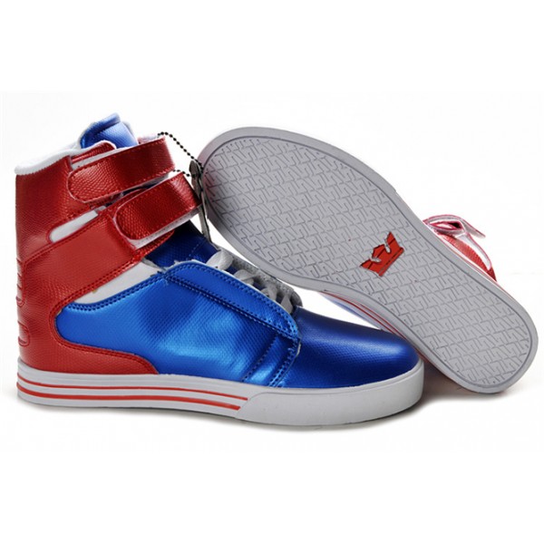 2013 Supra TK Society Men Blue Red White Leather Shoes