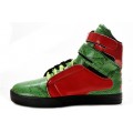 2013 Supra TK Society Men Green Serpentine Red Leather Leather Shoes