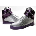 2013 Supra TK Society Men Sliver Purple Leather Shoes