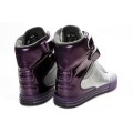 2013 Supra TK Society Men Sliver Purple Leather Shoes