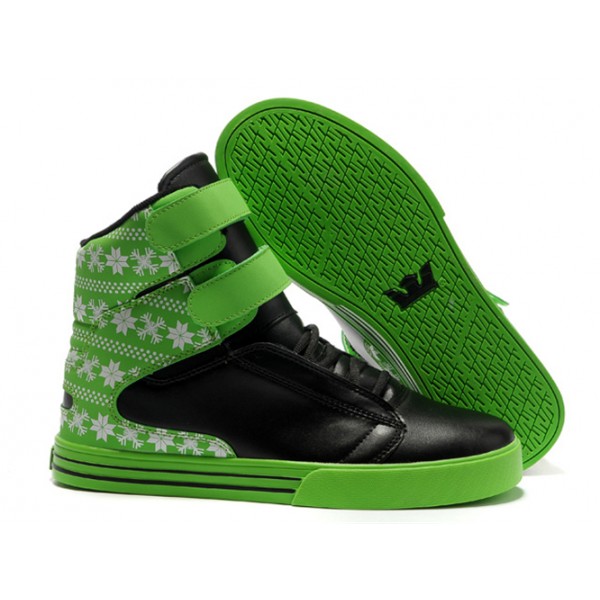 Popular Supra TK Society Green Black Pattern Shoes