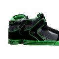 Supra Vaider High Top Skate Shoe Black Green For Men