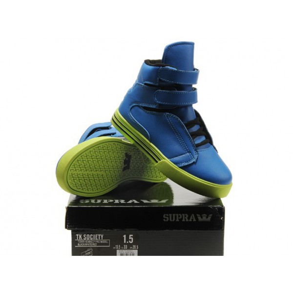 Supra Tk Society Blue Green Shoes For Kids