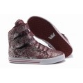 Supra TK Society Shoes Wine Red Silver