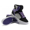 Supra Skytop Shoes Black Grey Purple For Men