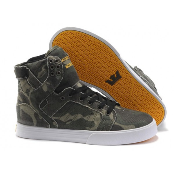 Supra Skytop Shoes Camouflage White For Men