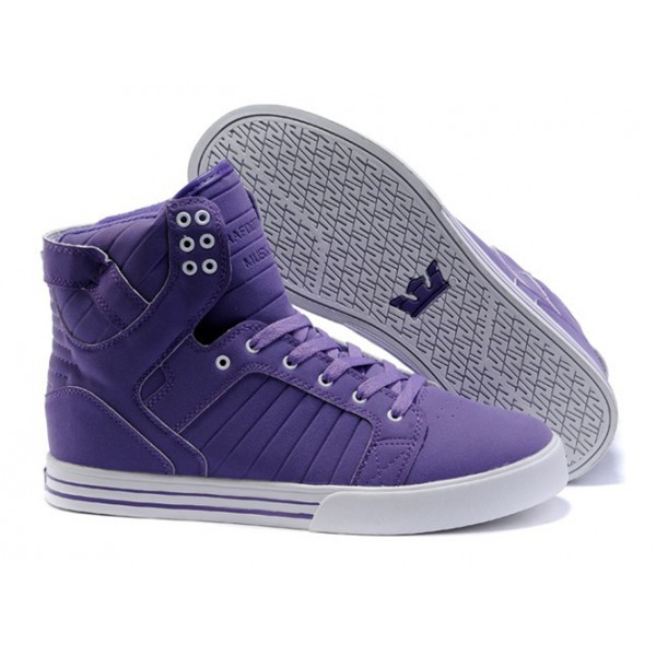 Supra Skytop Shoes Purple White For Men