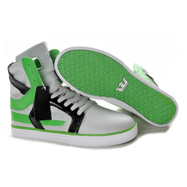 Supra Skytop II Mens Skate Shoe Beige Green Black