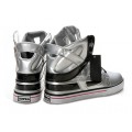 Supra Skytop II Mens Skate Shoe Silver Black White