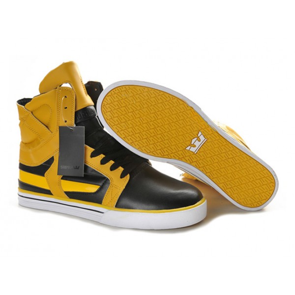 Supra Skytop II Mens Skate Shoe Yellow Black White