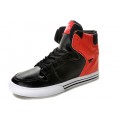 Supra Vaider High Top Black Red White Shoes For Men