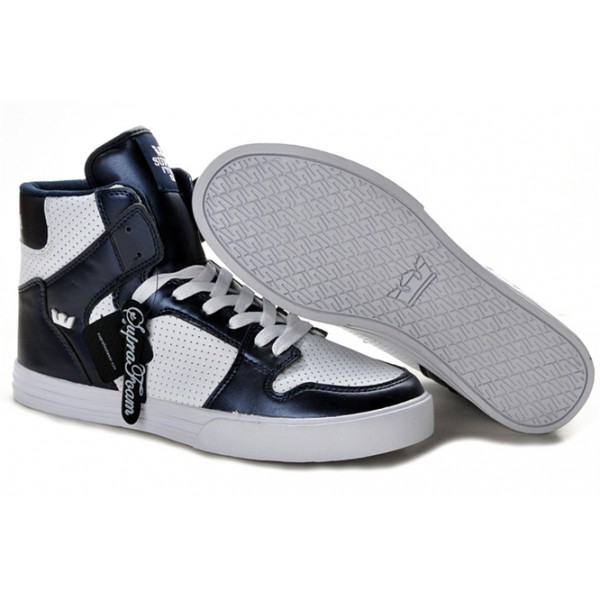 Supra Vaider High Top White Black Shoes For Men