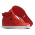 Womens Supra Skytop Shoes Red Leather