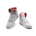 Womens Supra Skytop Shoes White Red